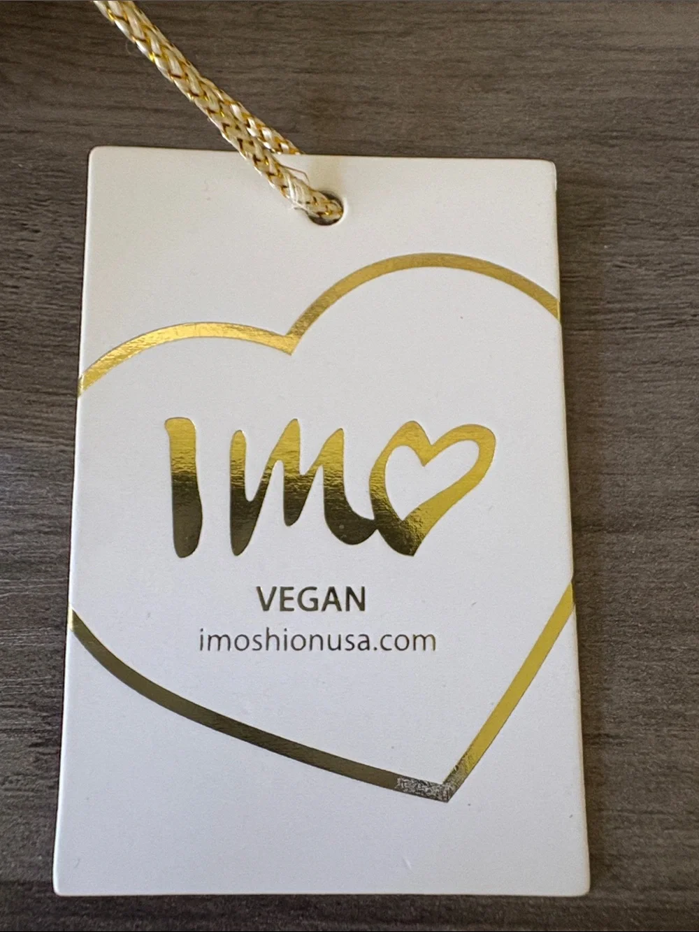 Imoshion NWT Vegan Off White Cosmetic Bag with Gold Toned Zipper